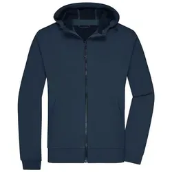 Herren Kapuzen Softshelljacke JN1146 - Navy Blau, Größe XL - Funktionsjacke für Herren aus 2-lagigem Softshellmaterial, wasser- und schmutzabweisend dank BIONIC-FINISH®ECO. Sportliches Design mit Kängurutasche und regulierbarer Kapuze, perfekt für Outdoor-Aktivitäten.
