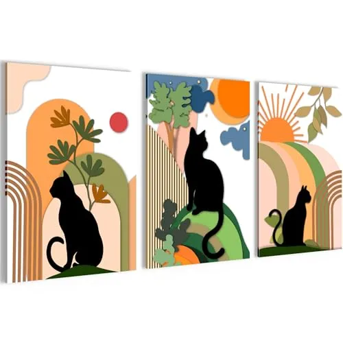 Novart Bilder Set Tiere in orange von Novart