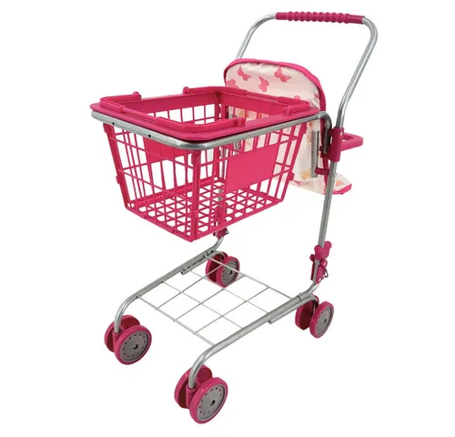 Besttoy Einkaufswagen mit Kindersitz B 53949 - Praktischer Einkaufswagen mit sicherem Kindersitz für kreatives Spielen. Ideal für kleine Einkäufer und fördert das Rollenspiel.