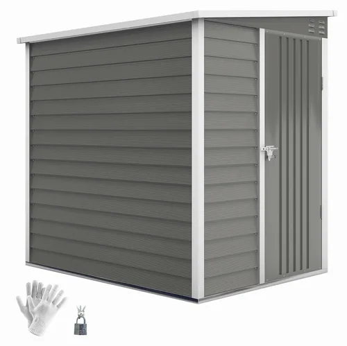 Outsunny Metall Gerätehaus 2,3m² - Gerätehäuser: Wetterfestes Gartenhaus mit abschließbarer Tür, optimaler Stauraum und einfache Montage dank innovativer Wandpaneele.