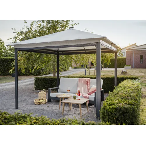 Gartenlaube LINA 3x3 m - Pavillon mit wasserdichtem Dach, idealer Schutz vor Wind und neugierigen Blicken