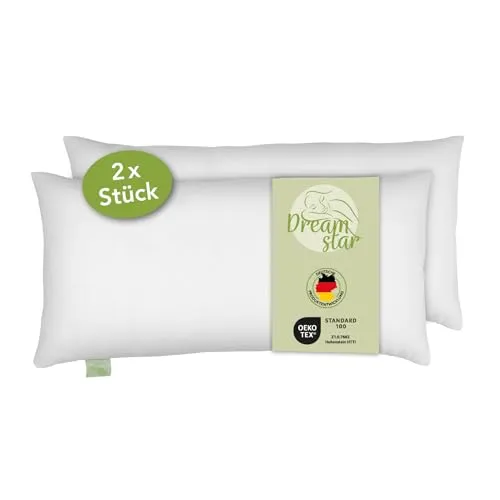 Produktbild DREAMSTAR Eco 2er Set Kopfkissen | Allergikerfreundlich und Öko-Tex Zertifiziert