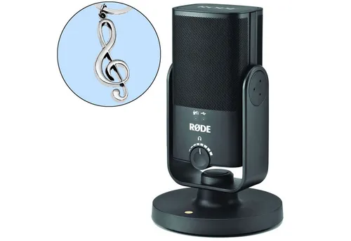 RØDE NT-USB MINI USB-Mikrofon - Kompaktes USB-Kondensatormikrofon für Podcaster und Gamer mit 24 Bit/48kHz Audio-Interface, integriertem Popschutz und Plug-and-Play-Funktion. Perfekt positionierbar dank magnetischem Tischsockel.