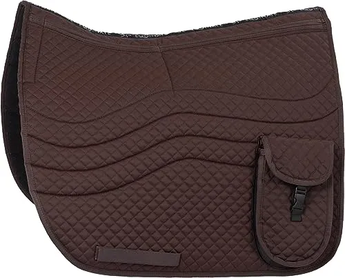 Equinate 2 Zonen Korrektur Schabracke Odessa - Satteldecke für Pferd und Pony - Schabracken für Reitpads und Dressursättel mit Memory Foam für optimale Druckverteilung. Anatomische Form für perfekte Passgenauigkeit und atmungsaktives Fleece für Temperaturregulation.