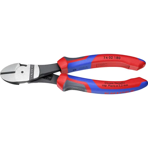 Knipex Seitenschneider 74 02 180 - 180mm Kraftseitenschneider, hohe Schneidleistung und langlebig aus Hochleistungsstahl, Made in Germany