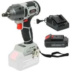 Dino KRAFTPAKET 18V-400Nm Bürstenloser Akku Schlagschrauber - Akkuschrauber mit 400 Nm Drehmoment und 3-stufigem Drehkraft-Begrenzer für präzises Arbeiten. Ideal für Radwechsel und festsitzende Schrauben. Inklusive 2Ah Akku und Ladegerät.