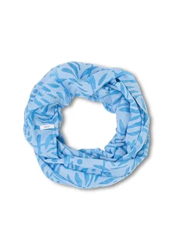 Cecil Loop Schal fountain blue A - Stylischer Schlauchschal mit Ausbrenner-Muster, ideal für lässige Outfits und bietet angenehmen Tragekomfort.