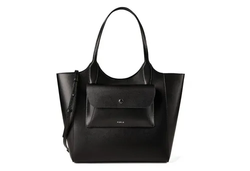 Furla Lea Shopper Tasche M Leder 44 cm schwarz - Elegante Furla Lea Shopper Tasche aus hochwertigem Leder, ideal für den täglichen Gebrauch. Geräumig und stilvoll, perfekt für unterwegs.
