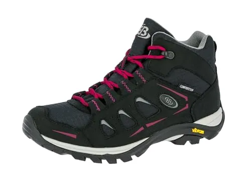 Brütting MOUNT FRAKES HIGH Damen Trekking- & Wanderstiefel - Wanderschuhe mit rutschfester Vibram-Laufsohle, wasserabweisendem Obermaterial und atmungsaktiver Comfortex-Klimamembrane für optimalen Komfort und Schutz bei Outdoor-Aktivitäten.