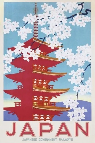 Poster JAPAN - Railways - Blossom 61x91,5cm NEU 55821
