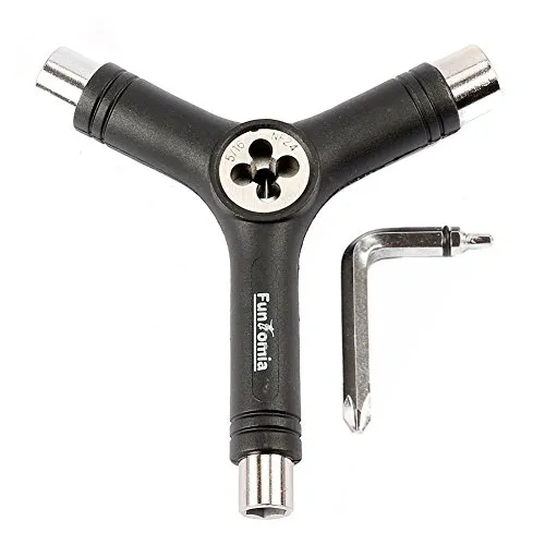 Produktbild FunTomia Skateboard T-Tool oder Y-Tool mit Gewindeschneider Werkzeug Skate Tool Skateboard Longboard Miniboard
