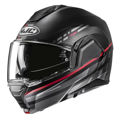 HJC i100 Sysma Mc1Sf Modularhelm Matt/Schwarz/Grau/Rot XXL (62-63)