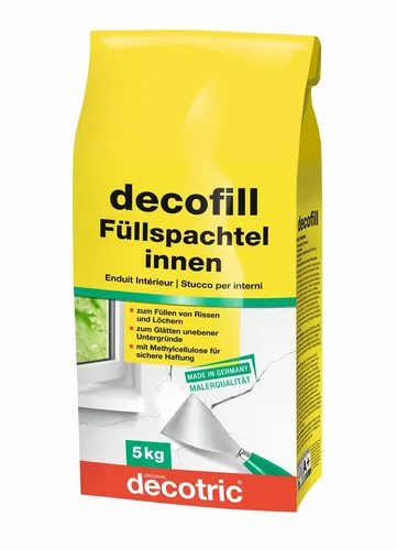 decotric decofill Füllspachtel für INNEN Spachtelmasse Gipsspachtelmasse 5 kg