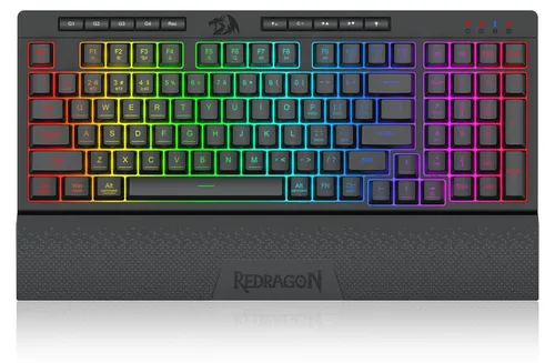 Redragon SHIVA 98 Pro K515-PRO, Kabellos & Verkabelt, RGB, Membran-Tastatur, Schwarz