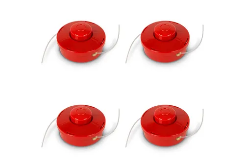 EBERTH Trimmerfaden 4X Fadenkopf (4 Stück), Gewinde M10 x 1,25 Links, 2,3 m Länge, Drahtstärke 3mm, Drahtlänge 2,3m