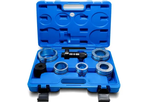 CCLIFE Montagewerkzeug Auspuffrohr-Expander 7-teilig - Professionelles Set für Auspuffarbeiten in kompaktem Koffer. Mit präzise sitzenden Hülsen für gängige Rohrdurchmesser und einfacher Handhabung – ideal für schnelle und effektive Reparaturen.