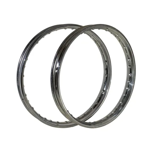 Miele Moped Mokick Chrom Felgen Satz 1,60 x 19 Zoll - Felgen & Felgenringe für Moped & Mokick, mit stilvollem Chrom-Finish und robuster Stahlkonstruktion für optimale Haltbarkeit und Retro-Design.