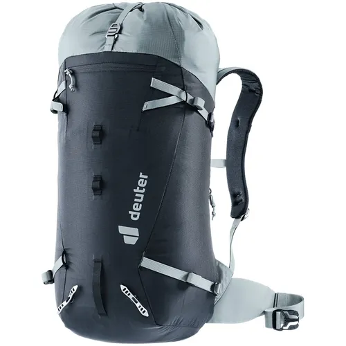 deuter Guide 30 alpiner Kletterrucksack - Alpiner Kletterrucksack mit seitlich verstaubaren Hüftflossen für optimale Flexibilität und schnellen Zugriff auf das Hauptfach. Inklusive integrierter Helmhalterung und Vorrichtung für Trinksystem.