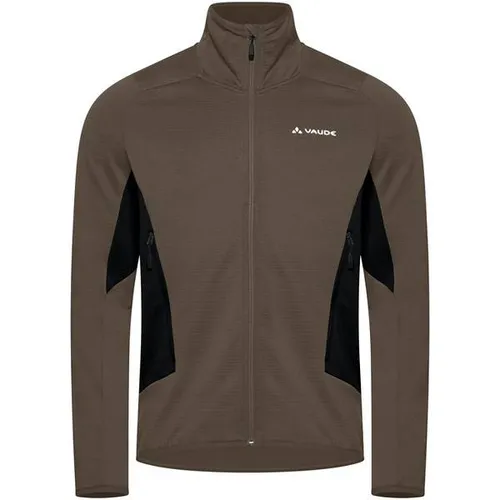 VAUDE Herren Mens Monviso Fleece Fz Jacket II - Deer Brown, XL EU - Elastische Herren Fleecejacke für Wintersport, schnelltrocknend und aus recycelten Materialien, mit großen Eingrifftaschen für praktischen Stauraum.