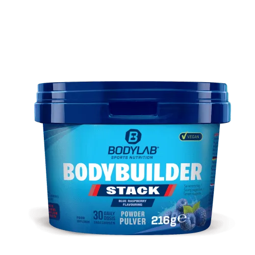 Bodylab24 Bodybuilder Stack Powder Blaue Himbeere 216g