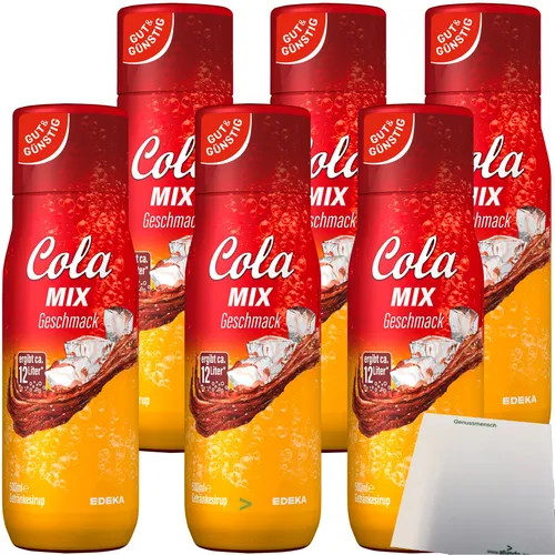 Gut & Günstig Cola Mix Getränkesirup für Wassersprudler 6x500ml Flasche usy