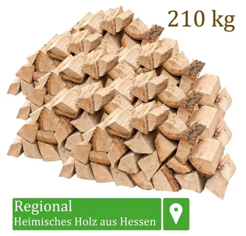Brennholz Eiche für Kamin & Ofen - 5-500 kg - Hochwertiges, kammergetrocknetes Eichenholz für Ofen und Kamin. Sofort einsatzbereit mit einer Restfeuchte von unter 18%. Erhältlich in verschiedenen Gewichtsklassen für Ihre individuellen Bedürfnisse.
