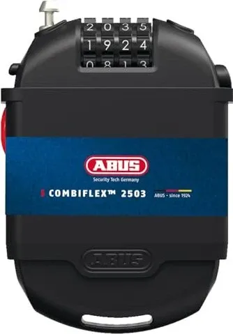ABUS Combiflex 2503 Kabelschloss 120 cm - Fahrradschloss mit UCH Hülle, flexibles und sicheres Schloss für den optimalen Schutz Ihres Fahrrads.