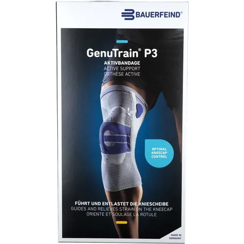 Genutrain Knieband.P3 rechts Gr.5 titan - Bandagen zur Unterstützung des Knies, bietet gezielte Stabilität und Schmerzreduktion für aktives Leben.