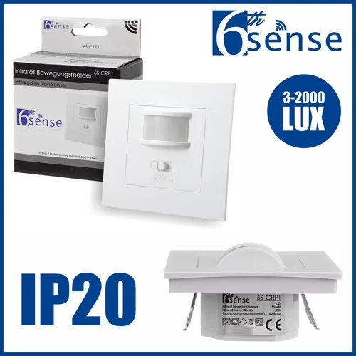 Unterputz Bewegungsmelder Bewegungssensor Melder Wand Weiß 160° Infrarot PIR LED SLIM