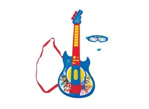 Paw Patrol Elektronische Lichtgitarre mit Mikrofon und Brille - Spiele & Spielzeug – Entdecke die Welt der Musik mit dieser elektronischen Gitarre, die 2 Modi bietet: Demomusik oder eigene Melodien. Für Kinder ab 3 Jahren.