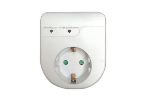 HEITECH Steckdose Überspannungsschutz Blitzschutz Überspannungsschutzadapter, 1-St., Geräteschutz Steckdosenadapter, mit integrierter Kindersicherung