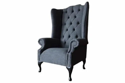 Chesterfield Ohrensessel - Eleganter Einsitzer für Ihr Wohnzimmer - Stilvoller Ohrensessel im Art Déco Design, mit hochwertigem Polyesterbezug und robustem Holzgestell. Ideal für gemütliche Stunden in Ihrem Wohnzimmer.