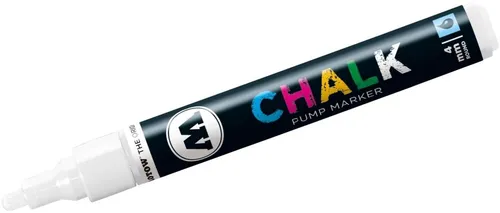 MOLOTOW Filzstift Windowmarker Pump Marker Chalk nachfüllbar 4mm weiß