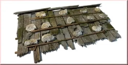 menta-modellbau Tiroler Dach Alpenhütte, Bausatz, Krippenbau,Krippenzubehör