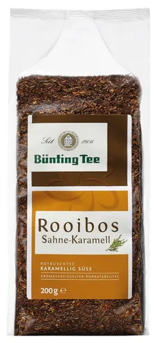Bünting Tee Tee, Bünting Tee Rooibos Sahne Karamell Rotbuschtee karamellig süss 200g