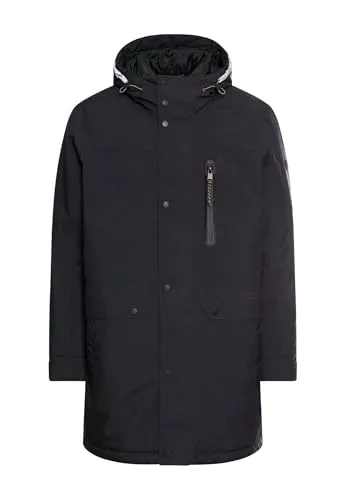 camel active Strickmantel Texxxactive Coat - Funktionsjacke aus 100% Polyester, ideal für kalte Tage mit hervorragender Wärmeisolierung und modernem Design in Dark Navy.