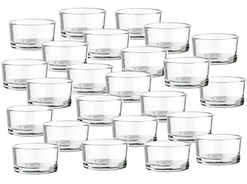 BigDean 24er Set Teelichtgläser - Premium Qualität Made in Germany - Teelichthalter, ideal für Teelichter, Kerzen & als Behälter