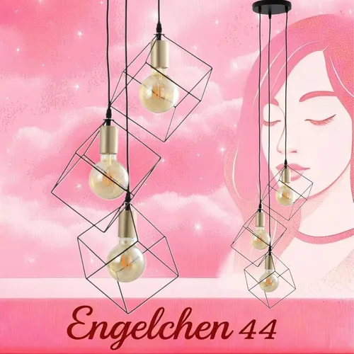 näve Pendelleuchte Canto, 3-flammig, goldfarben|schwarz - Lampen – Elegante Hängeleuchte im modernen Würfeldesign, ideal für stilvolle Innenräume. Verstellbare Abhängung bis 112 cm und warmweißes Licht sorgen für eine gemütliche Atmosphäre.