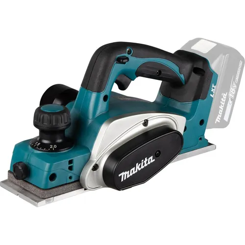 Makita DKP 180 Z Akku Hobel 18 V - kabelloser Komfort für präzise Ergebnisse - Elektrohobel mit 82 mm Hobelbreite, ideal für schnelles und sauberes Arbeiten ohne Kabel. Perfekt für Heimwerker und Profis.