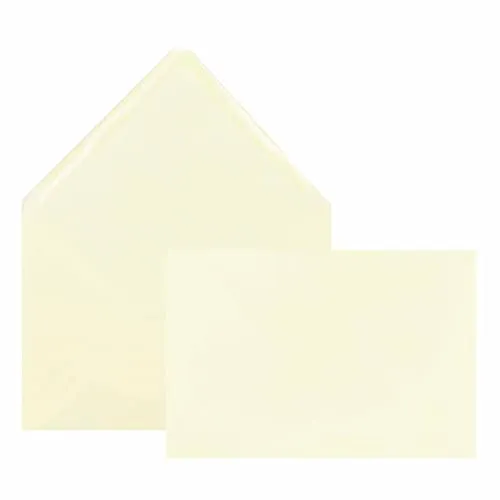 Edition Seidel 25 Premium Briefumschläge Umschläge Kuvert farbig Format ähnlich B6 12,0 x 17,5 cm 80 g/m² (Elfenbein, 25 Stück/Pieces/Pièce)