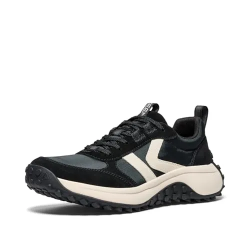 KEEN Damen Ks86 Retro Sneakers - Schwarz/Birke, 39.5 EU - Damen-Sneaker mit retro-inspiriertem Design, hervorragender Traktion und herausnehmbarem Luftcell-Fußbett für optimalen Komfort und Unterstützung.