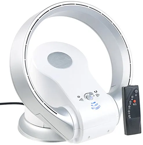 Sichler Haushaltsgeräte blattloser Ventilator: Rotorloser 360°-Tischventilator & Heizlüfter, Oszillation, bis 1.100 W (Ventilator mit Heizfunktion, Rotorloser Standventilator, Mini)