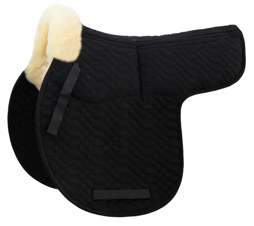 Engel Reitsport Sattelpad SADEK1AP mit Lammfell und Steppstoff - Hochwertiges Sattelpad aus 100% Merino Lammfell und strapazierfähigem Steppstoff. Ideal zur Druckentlastung im Sattelbereich. Waschbar bei 30°C für einfache Pflege.