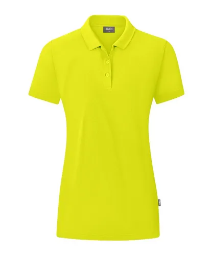 Jako Poloshirt Organic Damen - Nachhaltiges Sportoberteil - Das Jako Poloshirt für Damen in Blau vereint Komfort und Stil. Ideal für sportliche Aktivitäten, bietet es eine angenehme Passform und eine kühlende Wirkung. Ein moderner Stehkragen und praktische Knöpfe runden das Design ab.