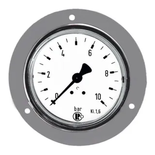 Riegler Standardmano., Frontring verchr., G 1/8 hinten, 0-25,0 bar, Ø 40