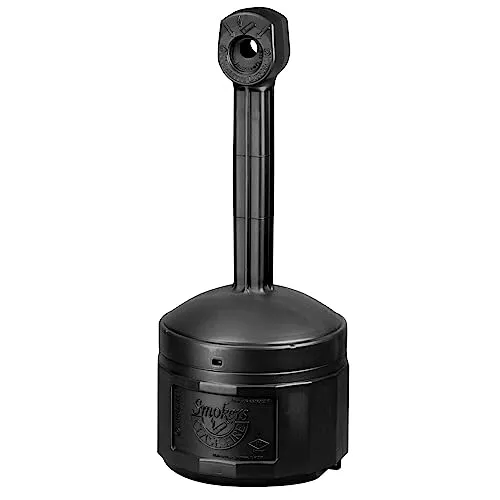 Justrite 2680 Original Smoker Cease Fire® Sicherheits-Standascher - Feuerlöscher mit innovativem, selbstverlöschendem Design, aus robustem Polyethylen, der Brandgefahr verringert und Zigarettenstummel sicher auffängt.