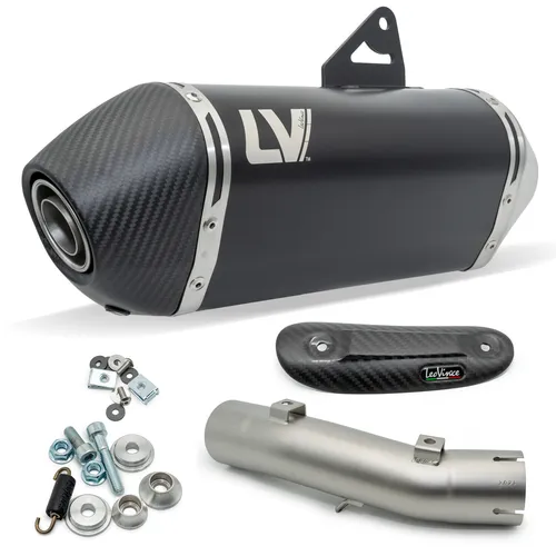 Endschalldämpfer LeoVince SLIP-ON SBK LV-14 Black Edition Edelstahl Carbon Kappe