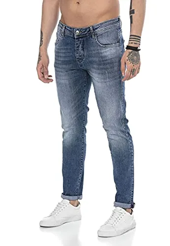 Redbridge Herren Jeans W33L32 - Used Look Denim Pants - Modische Jeans im Used Look mit hoher Elastizität für optimalen Tragekomfort. Vielseitig kombinierbar für Berufs- und Freizeitoutfits im 5-Pocket-Style.