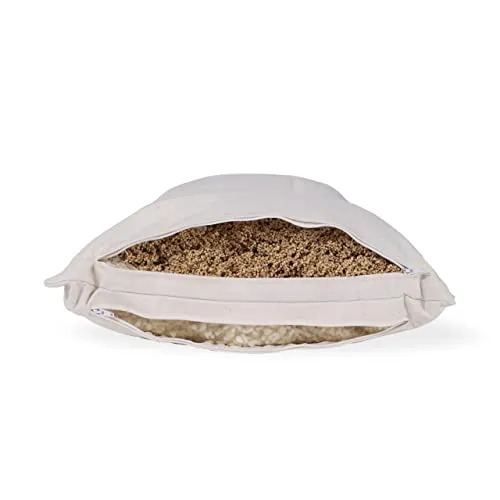 Speltex 2-Kammer Kopfkissen mit Bio Hirse/Bio Wolle Füllung (40 x 80 cm)