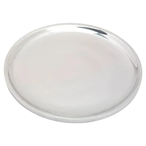 NKlaus Kerzenteller rund Ø19cm Aluminium poliert - Eleganter Untersetzer für Stumpenkerzen - Kerzenaccessoires - Hochwertiger Aluminium Kerzenteller, silber glänzend, schützt Ihre Einrichtung und wertet die Dekoration auf.